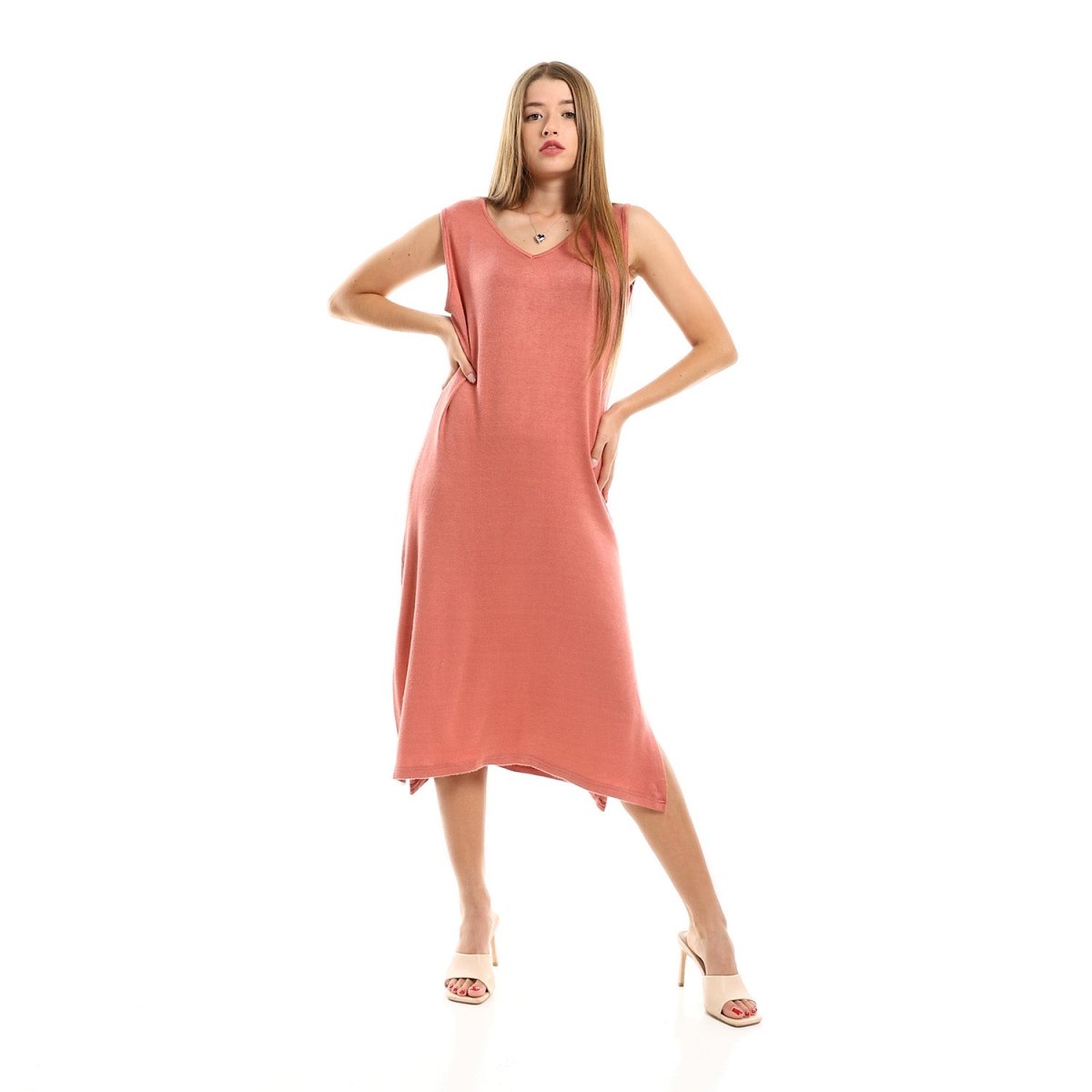 Dress Women's Without Sleeves With Openings Side